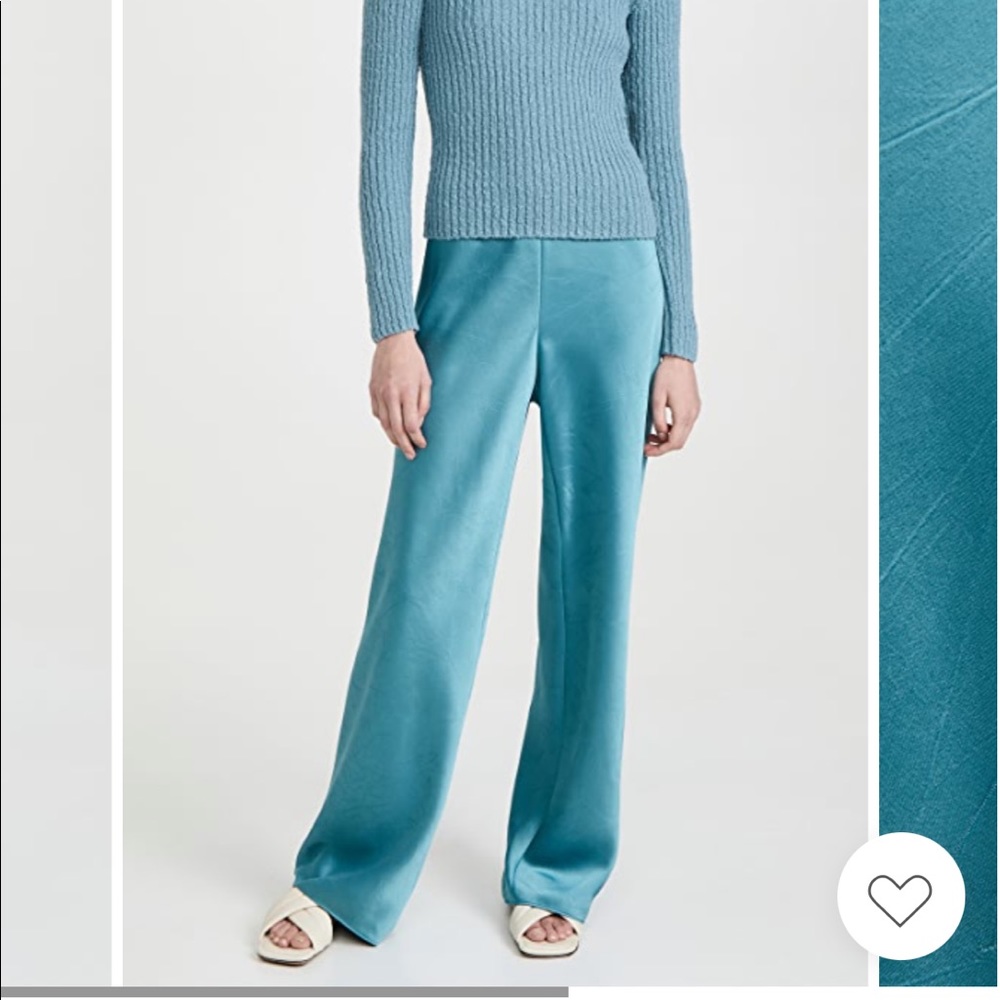 Vince satin bias pants size large NWT